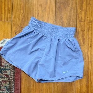 Nike Women's Light Purple Elastic-Waist Athletic Shorts